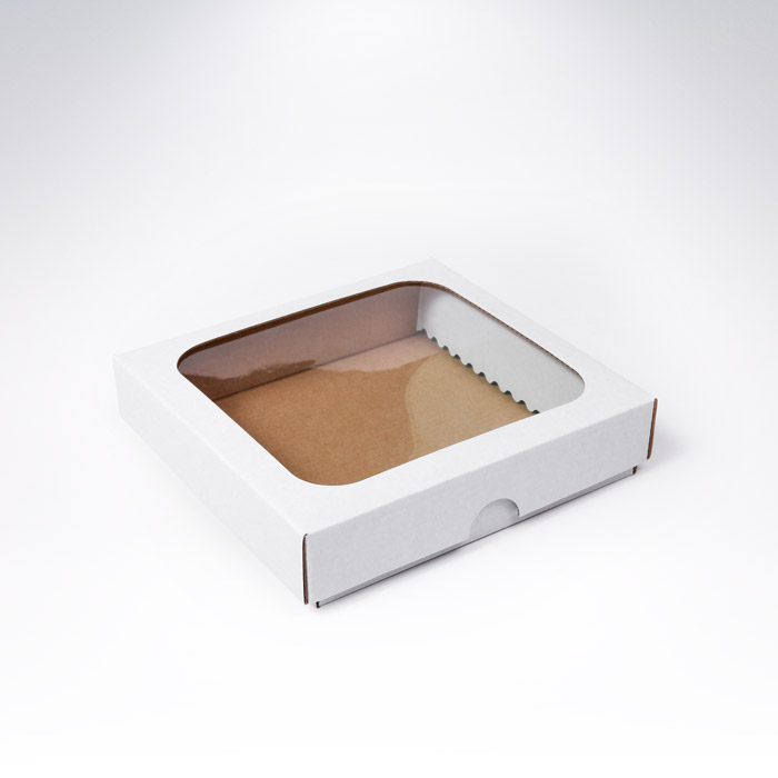 Krabička s okienkom 150x150x35 biela