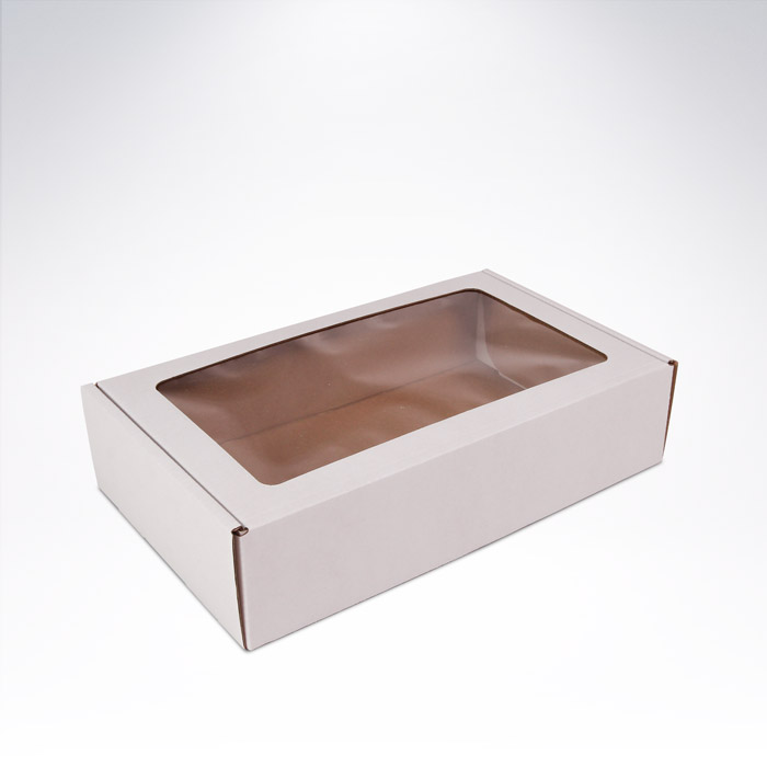 Krabička s okienkom 250x150x60 biela